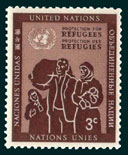 UN Scott #15 - 3c value: Issued 1953 to Publicize Protection for Refugees
