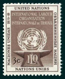 UN Scott #25 - 3c value: Issued to honor the International Labor Organization ILO