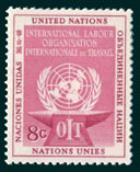 UN Scott #26 - 8c value: Issued to honor the International Labor Organization ILO