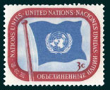 UN Scott #4 - 3c value: United Nations flag